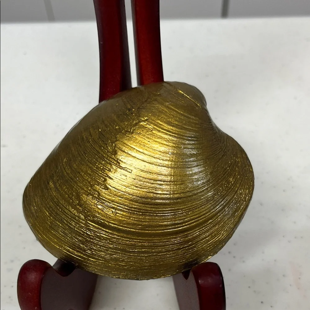 Pink and Gold Decorative Trinket Shell Dish